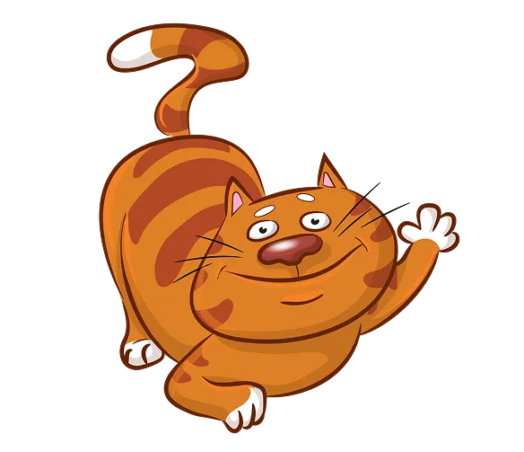 Веселий рудий кіт що танцює на поляні