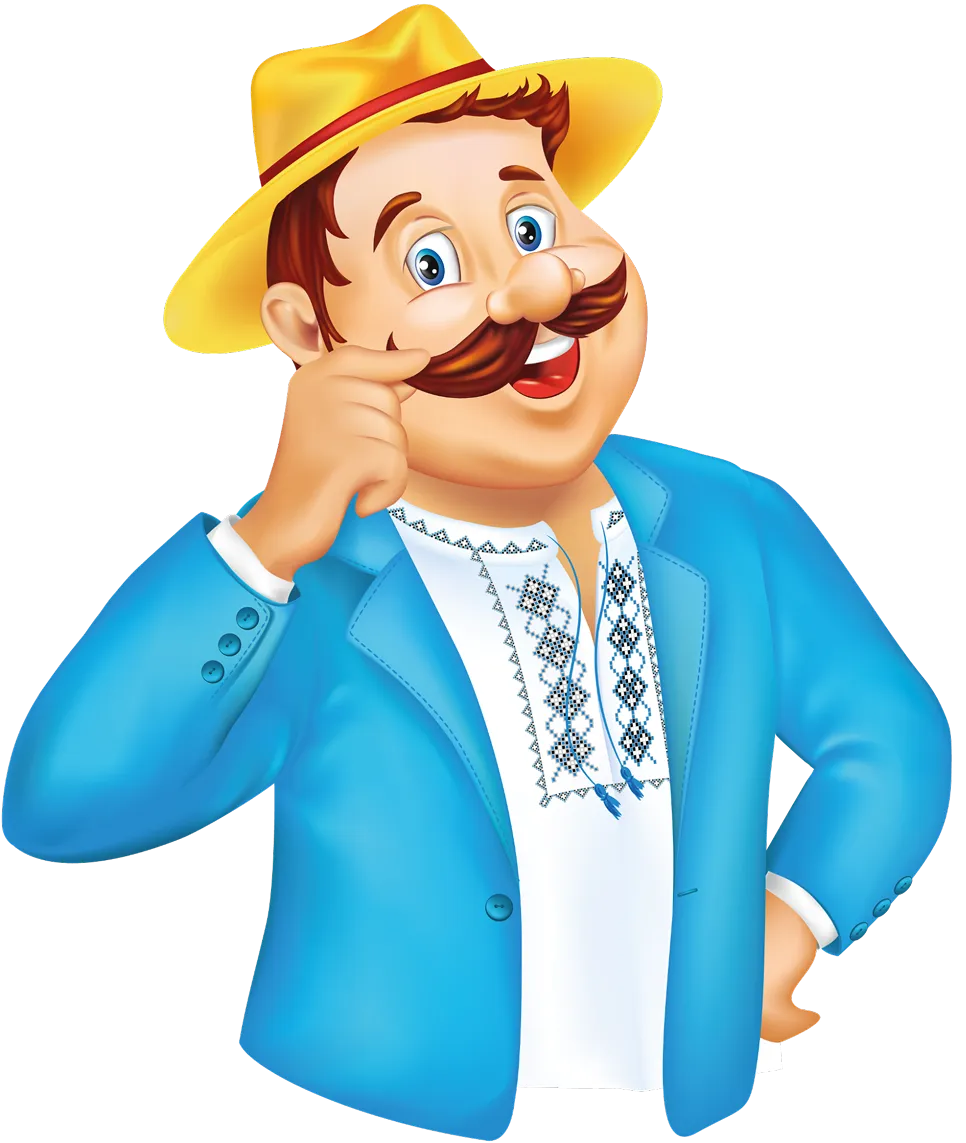 Сан Санич у синьому піджаку посміхаючись закручує свої вуса